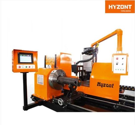 CNC Pipe Profile Plasma Cutting Machine 800mm Diameter For Shipbuilding and Steel PEB Building