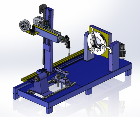 Tube-To-Tube MIG Automatic Circular Seam Welding Machine 50-600mm OD 2000mm Length 500kg Capacity