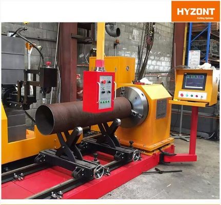 CNC Pipe Profile Plasma Cutting Machine 800mm Diameter For Shipbuilding and Steel PEB Building