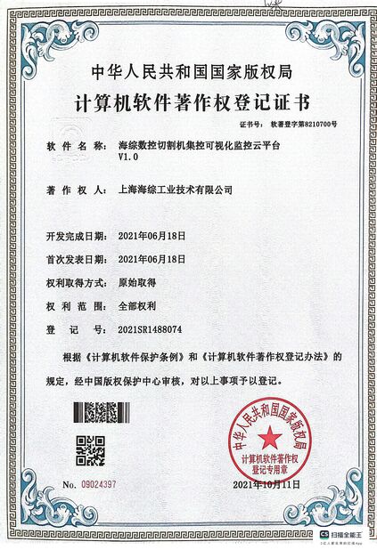 الصين Hyzont(Shanghai) Industrial Technologies Co.,Ltd. الشهادات